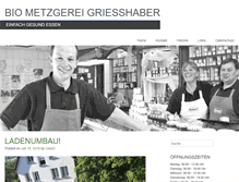 Tablet Screenshot of metzgerei-griesshaber.de